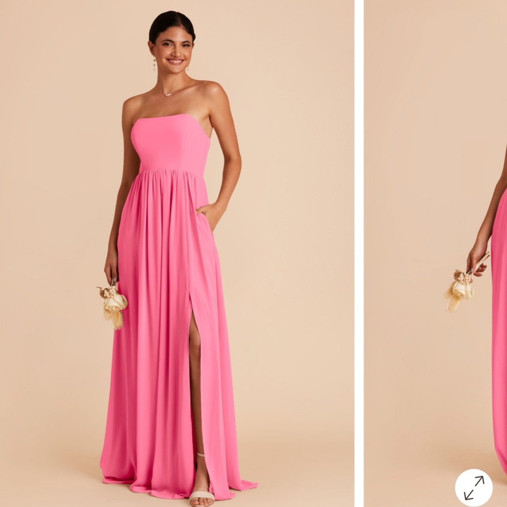 Elegant Pink Off-Shoulder Maxi Dress - Picture 3 of 4